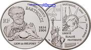 Frankreich 1 1/2 Euro Bartholdi & Freiheitsstatue inkl. Etui & Zertifikat & Schuber -