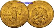 Mexiko 50 Pesos,<br> 37,50g <br>fein <br>36,50 mm Ø Viktoriastatue vom Unabhängigkeitsdenkmal vor den Vulkanen, Archivbild, -