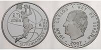 Spanien 10 Euro Eurobasket - Basketballspieler wirft ein Korb, mit Zertifikat & Etui & Schuber -