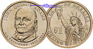 USA 1 $ John Quincy Adams 2008 Philadelphia / Kupfer-Nickel / Neue Serie -