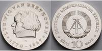 Deutschland, DDR 10 Mark Ludwig van Beethoven, Silber,-Archivbild-