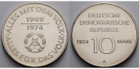 Deutschland, DDR 10 Mark 25 Jahre DDR Ku.-Ni.,-Archivbild-