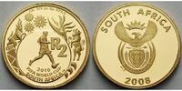 Südafrika 1/4 oz. <br> 7,78g<br> fein, <br> 2 Rand<br>22 mm Fußball Weltmeisterschaft 2010 in Südafrika, inkl. Kapsel & Zertifikat & Etui -