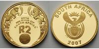 Südafrika 1/4 oz. <br> 7,78g<br> fein, <br> 2 Rand<br>22 mm Fußball Weltmeisterschaft 2010 in Südafrika, inkl. Kapsel & Zertifikat & Etui -