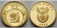 Südafrika 1/4oz. <br> 7,78g<br> fein, <br> 2 Rand<br>22 m Fußball Weltmeisterschaft 2010 in Südafrika, inkl. Kapsel & Zertifikat & Etui -