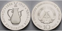 Deutschland, DDR 10 Mark Joh. Friedrich Böttger, Silber,-Archivbild-