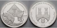 333/1000 Silbermedaille 2011 Medaille-800 Jahre Bielefeld -Heimat-Tierpark Olderdissen- in Kaps.&Zert. PP