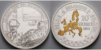 Belgien 10 Euro Auguste Piccard / Bathyscaphe, mit farbiger Applikation inkl. Etui & Zertifikat