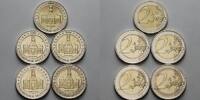 Deutschland 2 Euro<br> 5x Ludwigskirche im Saarland, <b><br>kompl. Satz</b><br>(5 Prägestätten) -