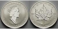 1 oz5 Dollar 31,10g fein 38,00  Ø 1998 Kanada Maple Leaf - 1 oz. Zuckerahornblatt 9999er Silber, mit Privy Titanic,1998 stgl.  Anlagesilber / Sam...