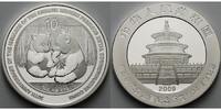 China 10 Yuan Panda Bären 1 oz,Silber,-30.Jahrestag Ausstellung der chin.modernen Edelm.Münzen -