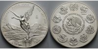 Mexiko 2 Onza,<br><b><b>2 oz.</b> Siegesgöttin, 2 Onza, <b>der 1.Jahrgang von den 2 oz.-</b> Bild