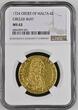 ORDER OF MALTA 4 Zecchini 1724 Prince and Grand Master Antonio Manoel de Vilhena (1722-1736) TOP POP NGC MS 62