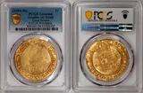Great Britain Elizabeth I Gold Pound mm. woolpack (1594-96) PCGS AU Details