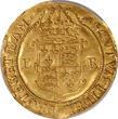 Great Britain Elizabeth I Gold Pound mm. woolpack (1594-96) PCGS AU Details