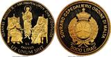 Malta Hospitallier Order Proof Set 5 GOLD coins 2005 5-Piece Certified gold "Pope John Paul II" ,COA, BOX NGC PP
