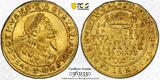 GERMANY ERFURT SWEDISH OCCUPATION  1634 Ducat Fr.919 KM-63 AU55