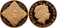 Great Britain 2008 Accession of Elizabeth I Gold Proof 5 Pounds NGC PF-70 UC PF-70 ULTRA CAMEO
