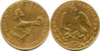 Mexico 1856 C CE GOLD 8 escudos Culiacan Mint ==SALE== vz