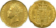 G.BRITAIN 1SOV G. Britain George IV GOLD Sovereign 1825 aUNC NGC AU 58