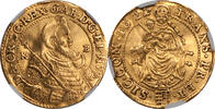 Transylvania 1621-KB Gabriel Bethlen Gold Ducat NGC AU DETAILS