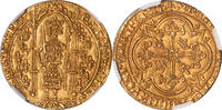 France Charles V (1364-1380) Gold Franc à Pied NGC MS-64