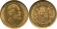 NORWAY 20K 1902 Oscar II GOLD 20 Kroner Choice BU NGC MS 65