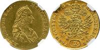 HUNGARY TRANSYLVANIA 2D Maria Theresa SCARCE Double Ducat -