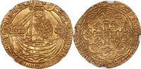 Great Britain Edward III Gold Noble Pre-Treaty w/French Title (1351-52) NGC MS62