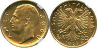 ALBANIA 20 Franga Ari 1927R NGC MS 64 2341,97 EUR  zzgl. 112,72 EUR Versand