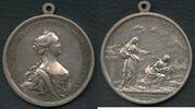 Russia medal Catherine The Great VERY RARE NECK Award silver Medal The Orphanage Home -