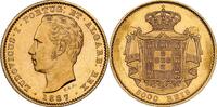 Portugal  1887 5000 R KM-516 Au MS64