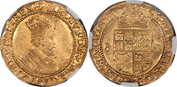 Great Britain Double Crown Great Britain James I Gold Double Crown Trefoil mm (1613) NGC AU-58