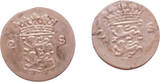 Provincie West Friesland (lot) dubbele stuiver 1779 , 1789 ss-vz