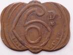 World 6 Pence token 19th-20th century vzgl