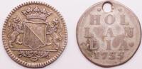 Provinciale munten, Utrecht en Holland (lot) zilveren duit -