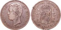 Spain 5 pesetas 1871 Amadeao I ss