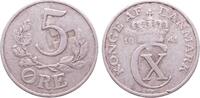 5 Ore 1941 German occupation - Denmark Christian X  - Countermarked ss-ss+