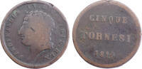 5 Tornesi 1816 Italian States - Naples - Sicily Ferdinando IV  (very rare) ss-