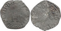 liard au l H couronnée 1581 France - Lyon Henri III ss/s-
