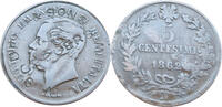 Italy 5 centesimi 1862 N Countermarked
