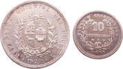 Uruguay lot (2x) 20 Centesimos et 10 Centesimos -