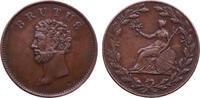 Half Penny 1809-1810 Great Britain,  Walthamstow, Essex Brutus ss+
