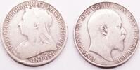 Great Britain (lot) two shillings Victoria, Edward VII -