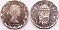 Great Britian Shilling 1953 Elizabeth II polierte platte