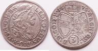 Austria, Habsburg 3 kreuzer Leopold I -