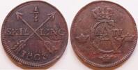 Sweden 1/2 skilling OVERSTRUCK 1 ORE S.M. 1759 -