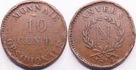 Belgium, Siege Anvers 10 centimes 1814 ss