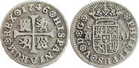 Spain 1/2 real 1746 MAJ Ferdinand VI vzgl