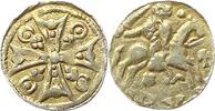 Hertogendom Brabant denier 1190-1235 AD rare variant with 3 points vzgl-